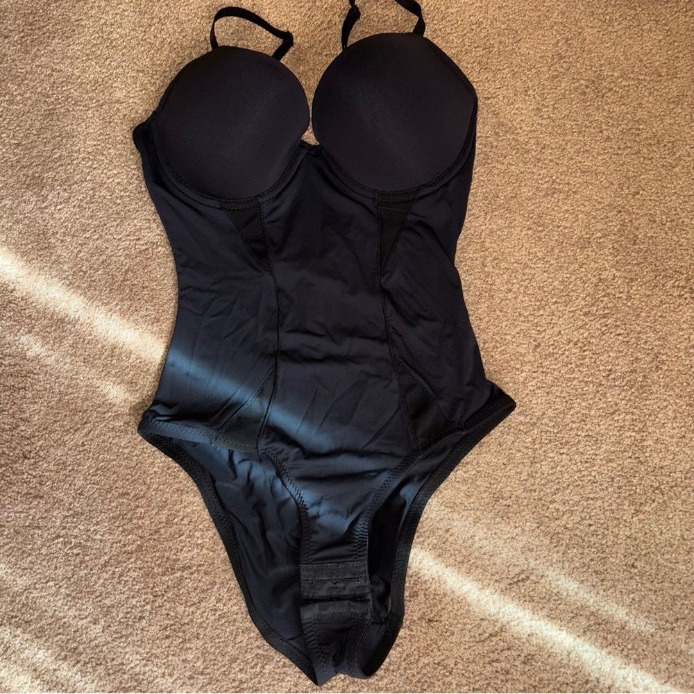 bebe Womens Full Shapewear Power Mesh Lift Cup Shaper Bodysuit 34C